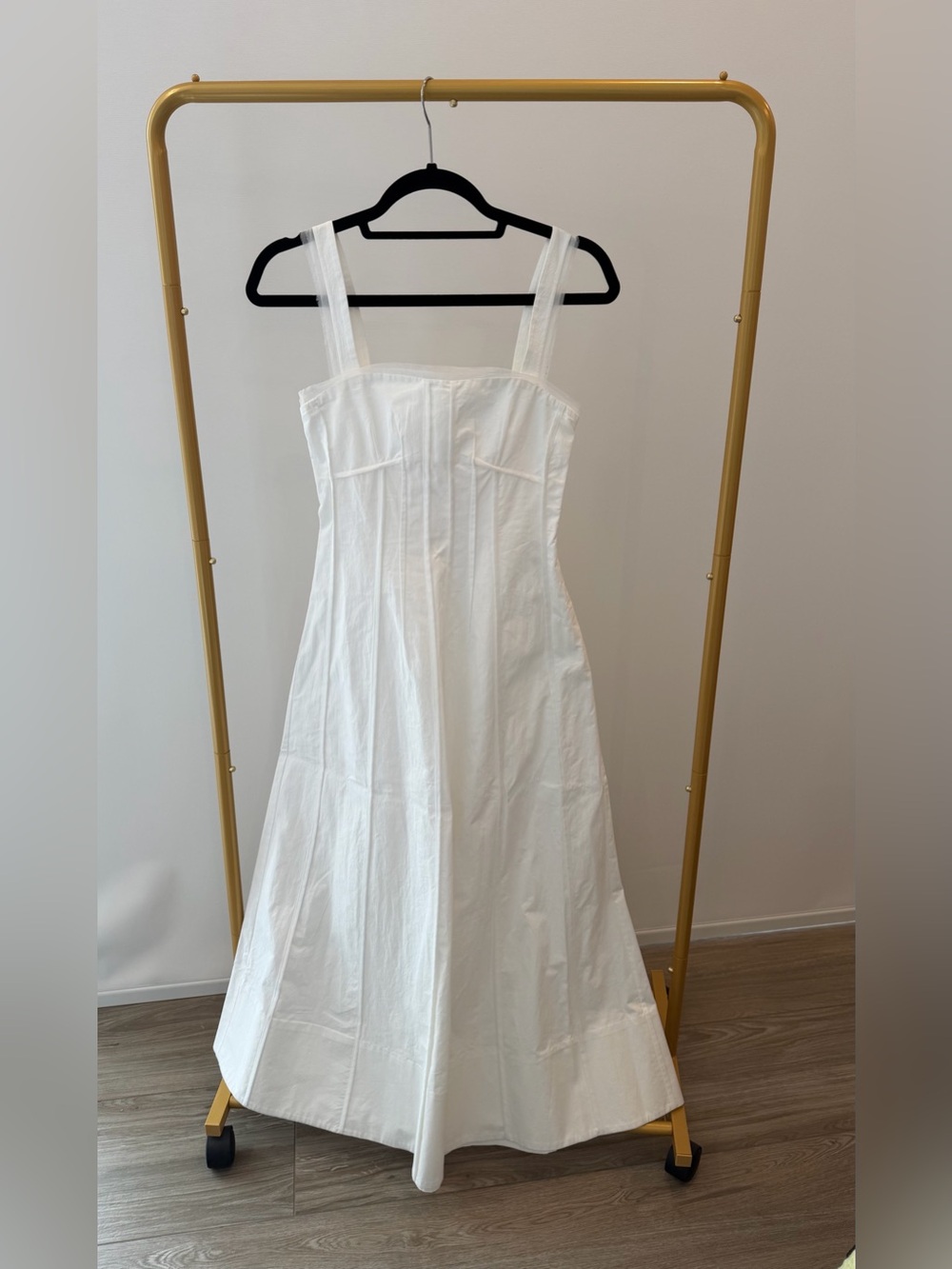 White Zara Square Neck Maxi Dress with Tag
